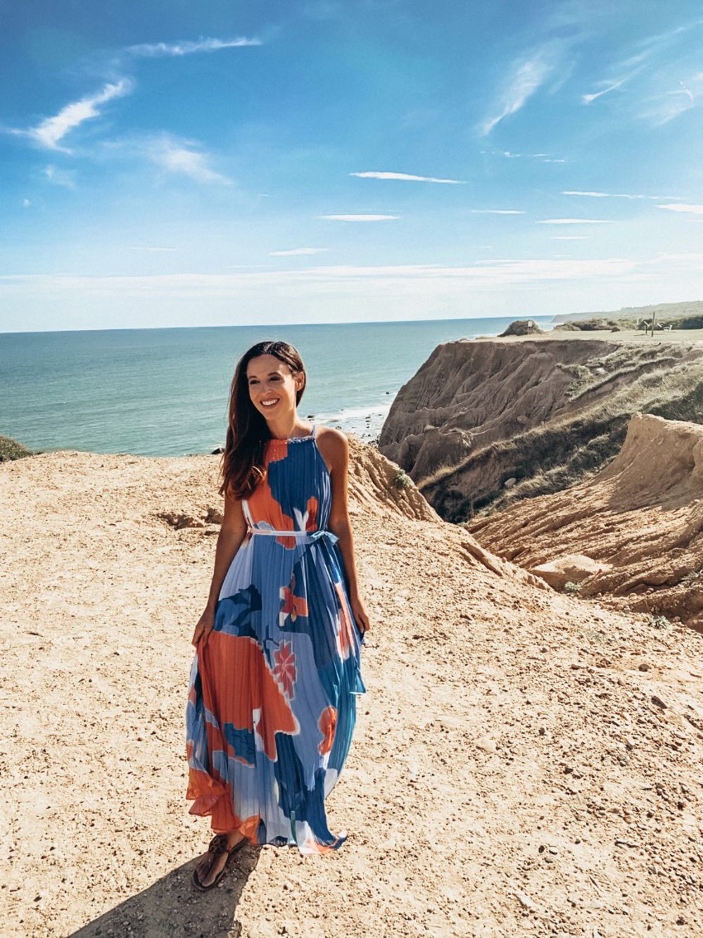 Anthropologie Floral Pleated Maxi Dress - Women